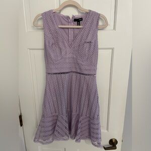 Aqua Lilac Lace Mini Dress